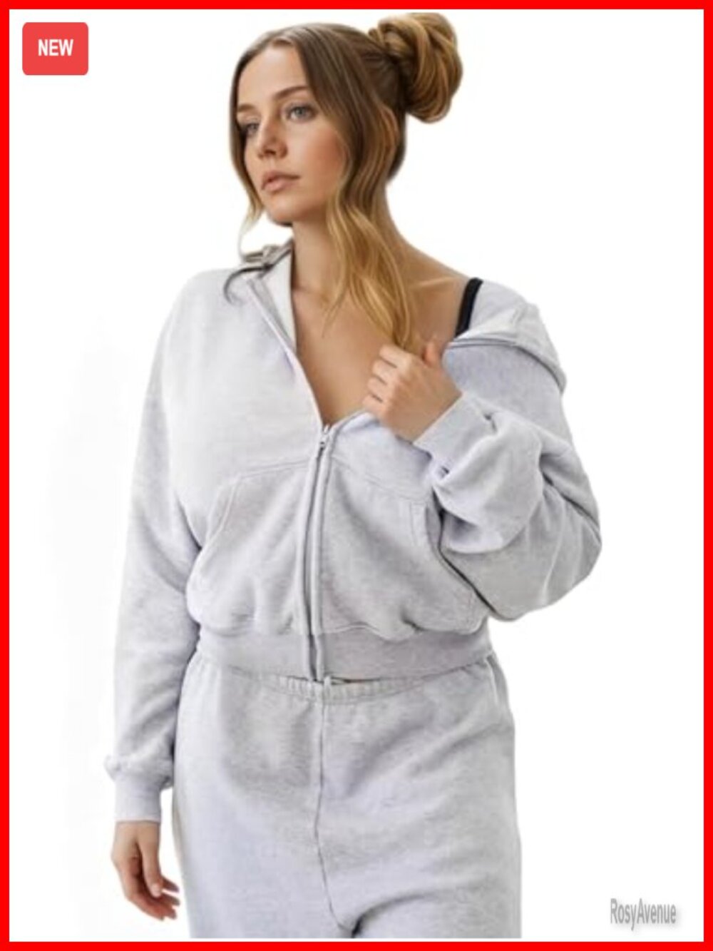 Women's Fleece Zip Up Hoodie with Pockets Casual Sweatshirt